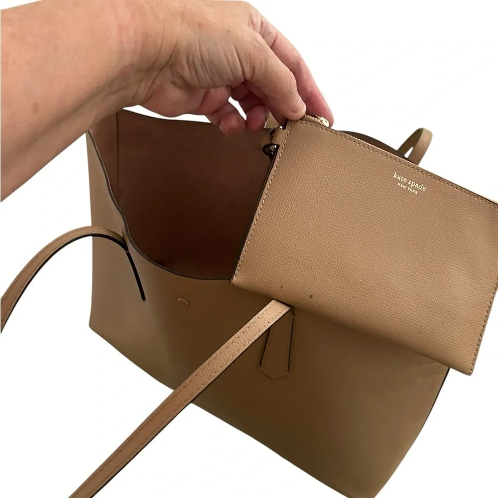 Kate‎ Spate New York Leather Carryall Large Tote Bag